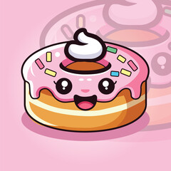 cake mascot hand draw illustration logo 5