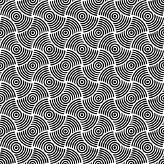 Obraz premium Abstract geometric pattern. A seamless vector background. White and black ornament. Graphic modern pattern. Simple lattice graphic design.