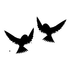 Obraz premium Flying bird silhouette