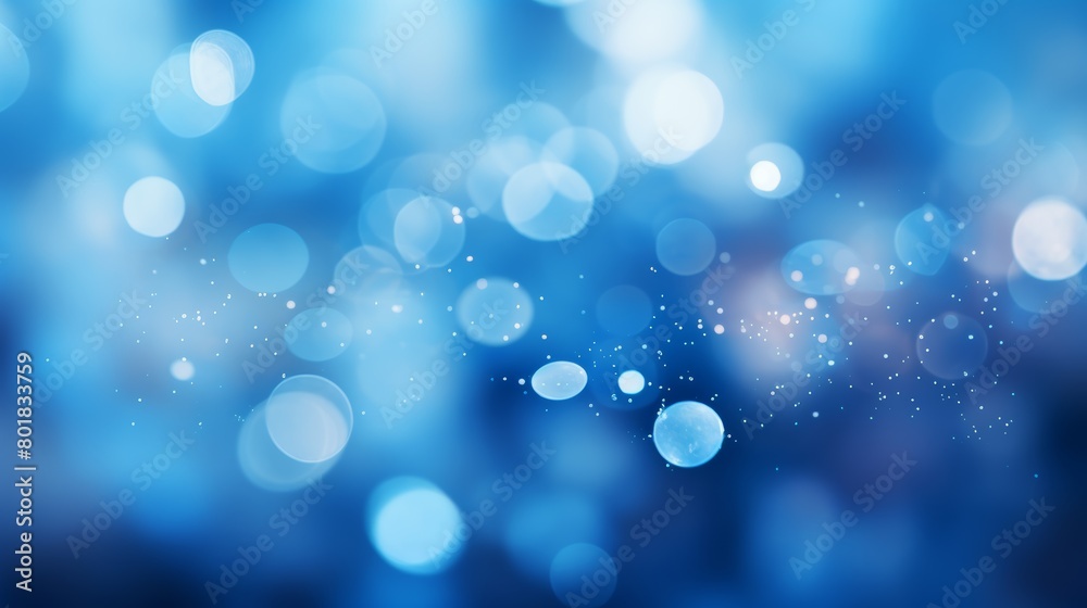 Aufkleber a close-up photo of a bright blue bokeh background with soft, out-of-focus lights. the background is
