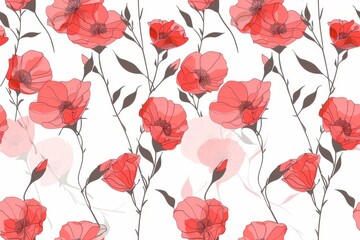 Creative floral artistry. Seamless pattern for fabric crafting