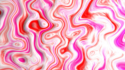 Abstract red and white liquid surface flow background. abstract glowing liquid background. Liquid marble texture.