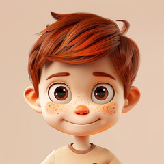 cute 3d boy cartoon character