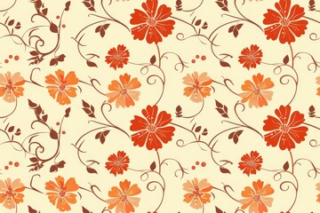 Seamless floral symphony. Handcrafted pattern for fabrics