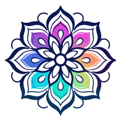 A vector icon depicting luxury mandala, characterized by intricate patterns and ornate details