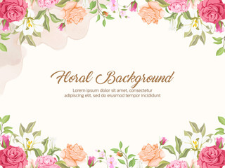 Elegant Floral Wedding Background Template Design