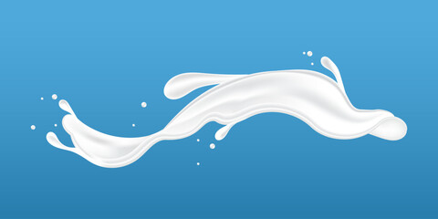 Obraz na płótnie Canvas milky waves. additional elements of milk design
