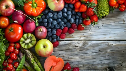 Promote heart health with a cholesterolfriendly diet rich in fruits and vegetables . Concept Heart Health, Cholesterol-Friendly Diet, Fruits and Vegetables, Nutrition, Healthy Lifestyle