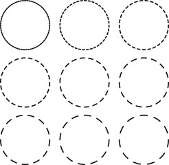 illustration fo stroke doted circles