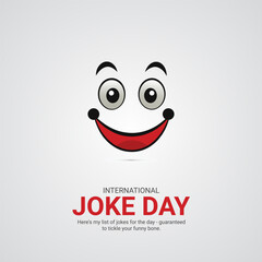 Joke Day creative ads. International Joke Day. 1 July. vector 3d illustration