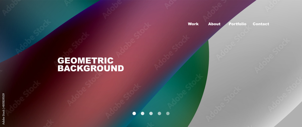 Aufkleber a geometric background featuring a circle in the middle, displayed in electric blue and magenta colo