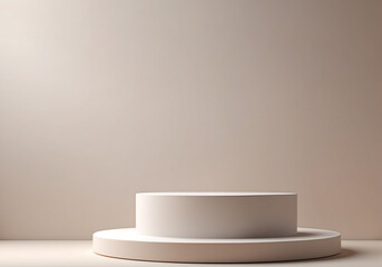 Empty beautiful pink 3D round podium with copy space Perfect platform for showing your products