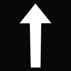 white arrow up ward direction. White arrow icon.