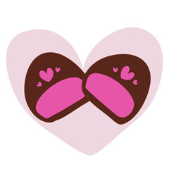 Valentine's chocolate and love