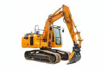 excavator on a white background