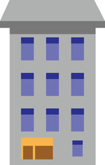 Icon Building Icon, Building, blue, angle, rectangle, blue house icon