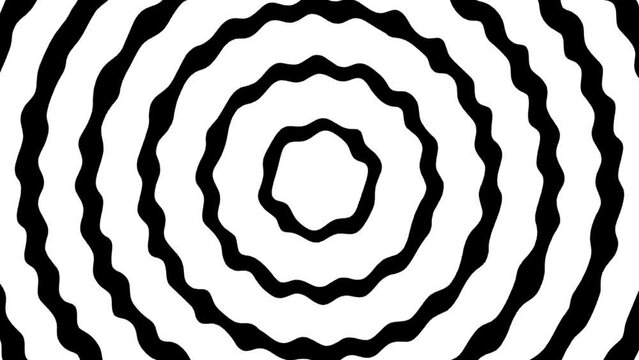Psychedelic background geometric abstract black and white 