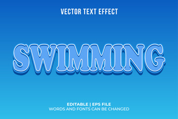 Editable 3d swimming text effect