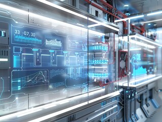 An interactive digital display illustrating the inner mechanics of Ni-63 Betavoltaic Battery technology and its role in the future of energy 