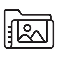 photo album line icon
