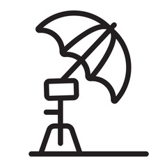 studio lighting line icon