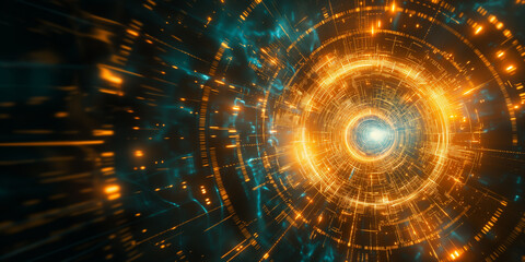 Fototapeta premium Digital background for tech, AI, data, audio, graphics, and more