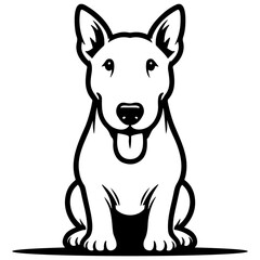 Bull Terrier Dog Illustration.
