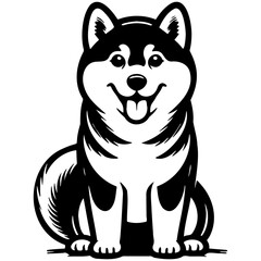 Shibu Inu Dog Illustration.
