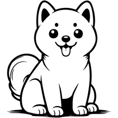 Shibu Inu Dog Illustration.