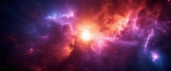 Fototapeta premium Colorful space galaxy cloud nebula. Stary night cosmos. Universe science astronomy. Supernova background