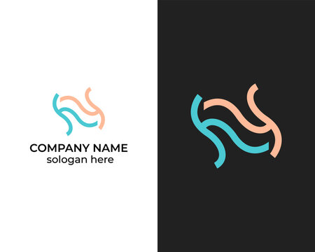 Modern Monogram letter HY logo design template