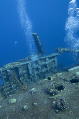 Wreck of a passenger ferry Salem Express lying at the bottom of Red Sea in Egypt near Safaga