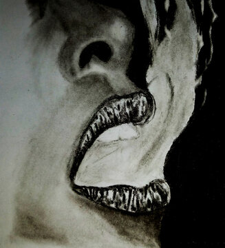 foreface of a person smoking
