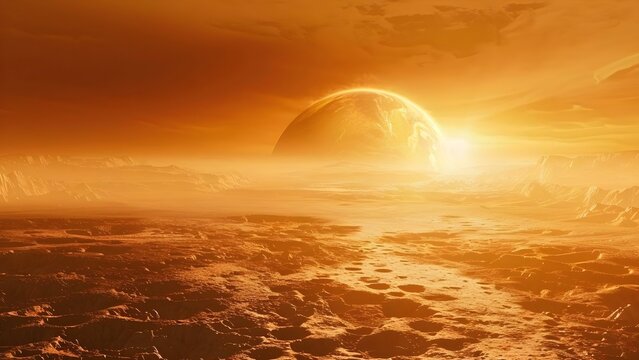 Artistic depiction of the emergence of life on early Earth through natural processes. Concept Early Earth, Emergence of Life, Natural Processes, Artistic Depiction, Scientific Inspiration