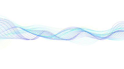 Purple blue wavy tech lines abstract white background illustration. Light blue Purple vector backdrop with curved lines. 