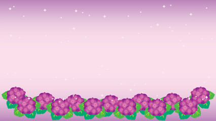 アジサイが美しい背景用ベクターイラスト（紫16：9）