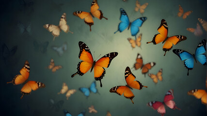 Obraz premium background with butterflies