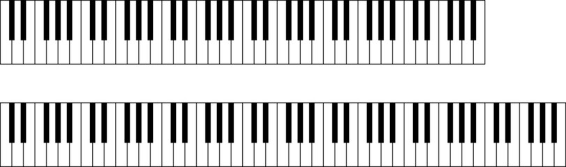 Fototapeta premium Piano key, keyboard. Piano. Musical instrument. Synthesizer. Vector eps or transparent png.