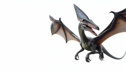  A premium image of beautiful Medieval Dragon with white background, generative ai