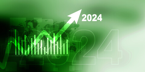 2d illustration Stock market online business concept. business Graph 