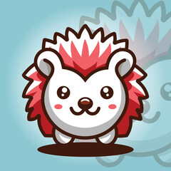 heggehog vector mascot logo illustration 2