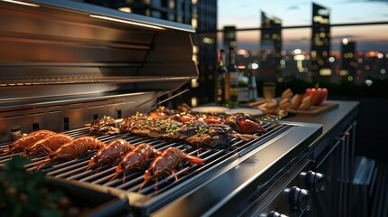 Barbecue in the grill