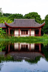 The Yuelu Mountain Scenic Area of Juzizhou Head in Changsha City, Hunan Province, China, features Mao Zedong Youth Sculpture