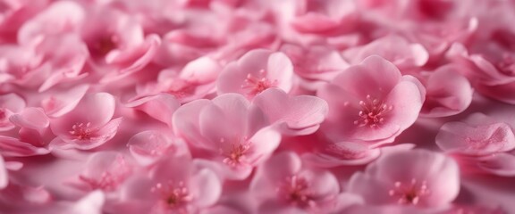 Naklejka premium Petals of pink rose spa background. Realistic flying sakura cherry flower petals elements for romant