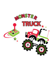 Monster trucks t shirt logo print © Arafath Graphic