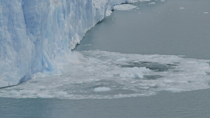 Glacial Calving of Perito Moreno Iceberg into Argentine Lake