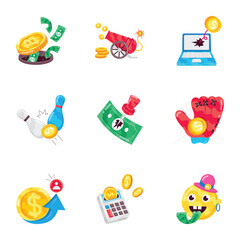 Money Flat Stickers 
