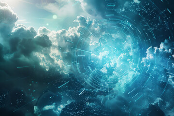 futuristic high tech sky background