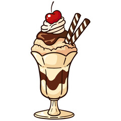 sundae icon illustration