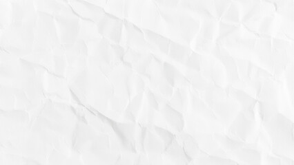 Obraz premium くしゃくしゃの白い紙 - シワのあるシンプルな紙の背景素材 - 16:9